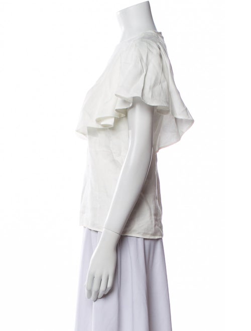 Chloé Linen Crew Neck Blouse