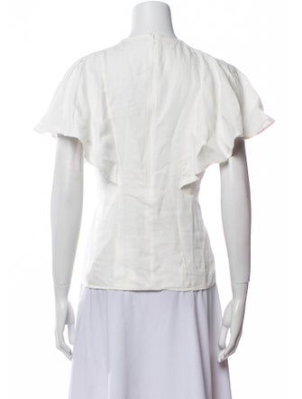 Chloé Linen Crew Neck Blouse