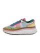 Chloé Plaid Print Whipstitch Trim Sneakers