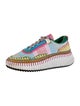Chloé Plaid Print Whipstitch Trim Sneakers