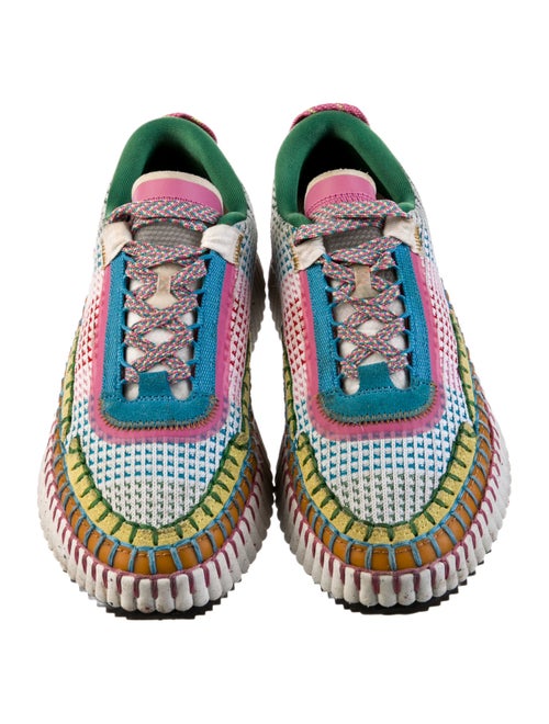 Chloé Plaid Print Whipstitch Trim Sneakers