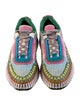 Chloé Plaid Print Whipstitch Trim Sneakers