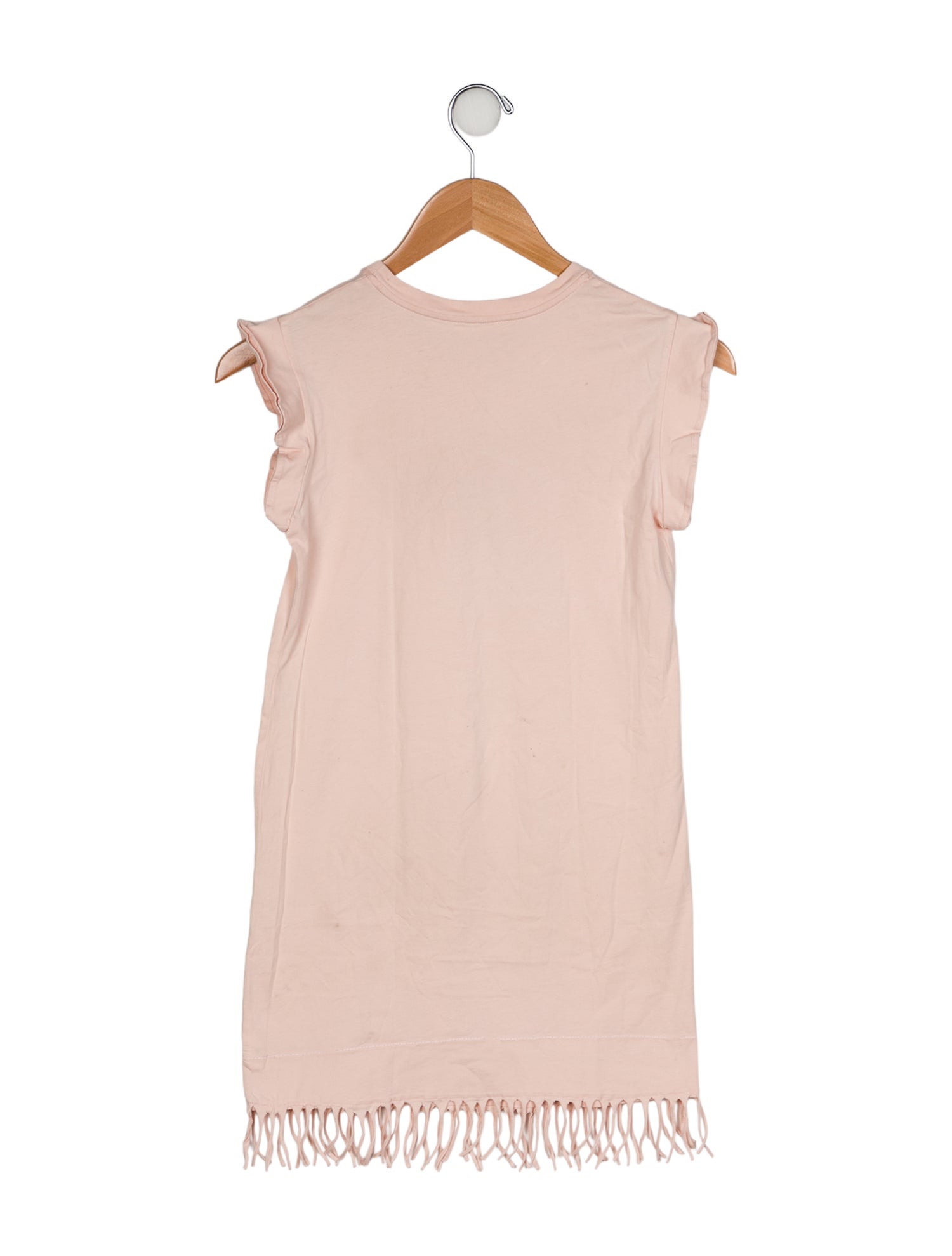 Chloé Girls' Fringe Logo T-Shirt Dress