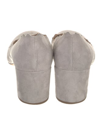 Chloé Suede Scalloped Accent Pumps