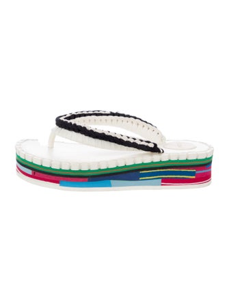 Chloé Rubber Whipstitch Trim Flip Flops