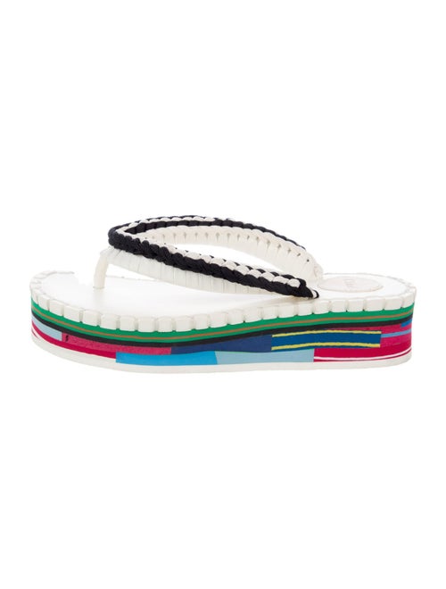 Chloé Rubber Whipstitch Trim Flip Flops
