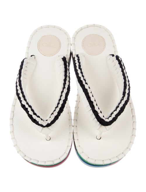 Chloé Rubber Whipstitch Trim Flip Flops
