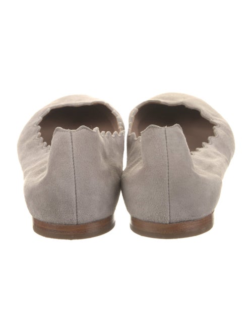 Chloé Suede Scalloped Accent Ballet Flats