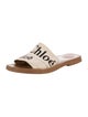 Chloé Woody Canvas Slides