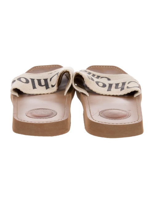 Chloé Woody Canvas Slides