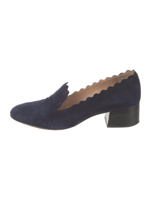 Chloé Suede Scalloped Accent Pumps