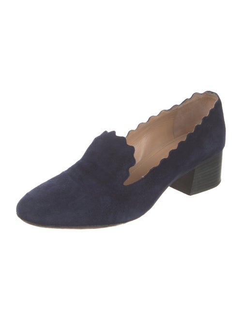 Chloé Suede Scalloped Accent Pumps