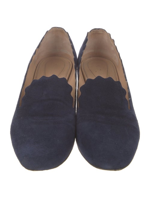 Chloé Suede Scalloped Accent Pumps