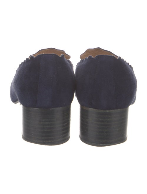 Chloé Suede Scalloped Accent Pumps