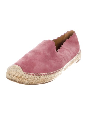 Chloé Suede Scalloped Accent Espadrilles