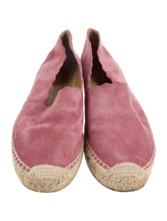 Chloé Suede Scalloped Accent Espadrilles