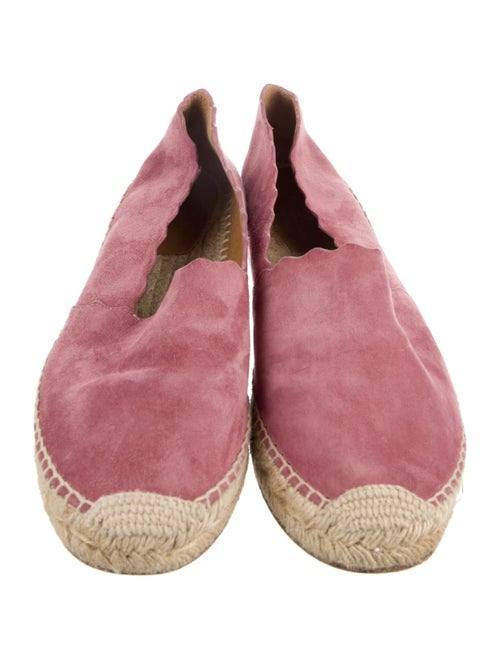 Chloé Suede Scalloped Accent Espadrilles