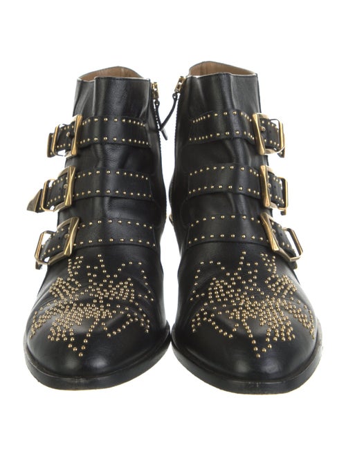 Chloé Leather Studded Accents Boots