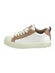 Chloé Leather Colorblock Pattern Sneakers