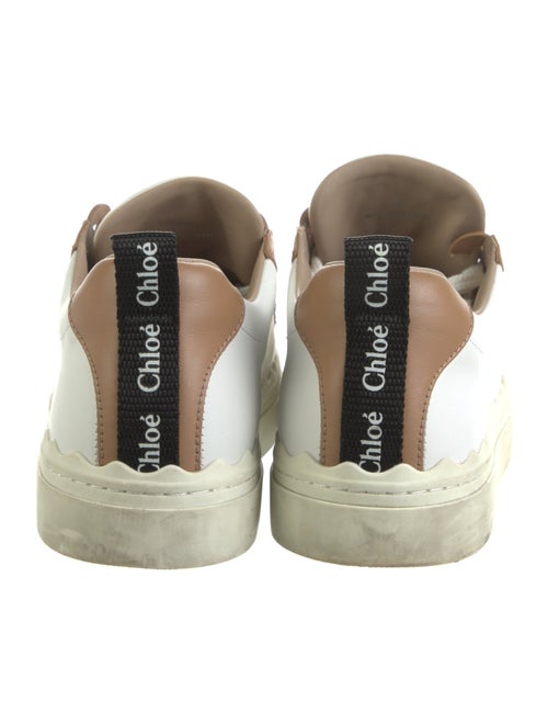 Chloé Leather Colorblock Pattern Sneakers
