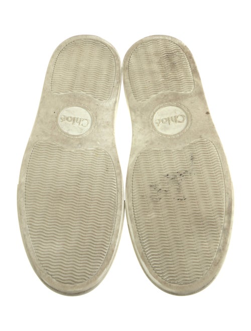 Chloé Leather Colorblock Pattern Sneakers