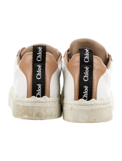 Chloé Leather Colorblock Pattern Sneakers
