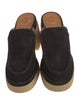 Chloé Suede Whipstitch Trim Mules