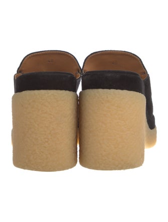Chloé Suede Whipstitch Trim Mules