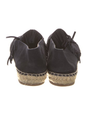 Chloé Suede Fringe Trim Accent Espadrilles