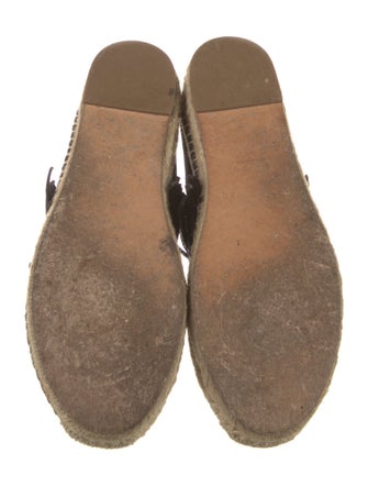 Chloé Suede Fringe Trim Accent Espadrilles