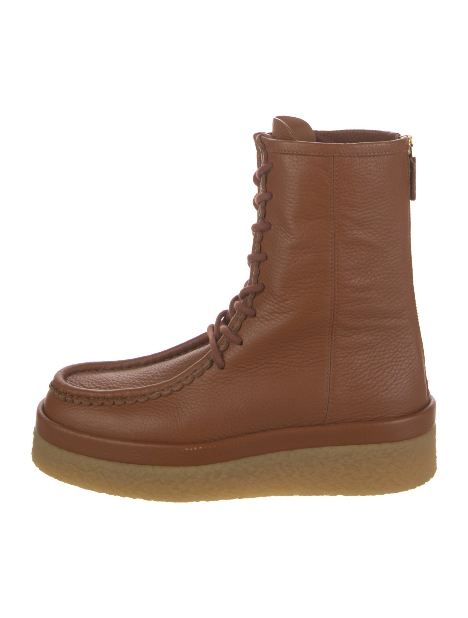 Chloé Leather Lace-Up Boots