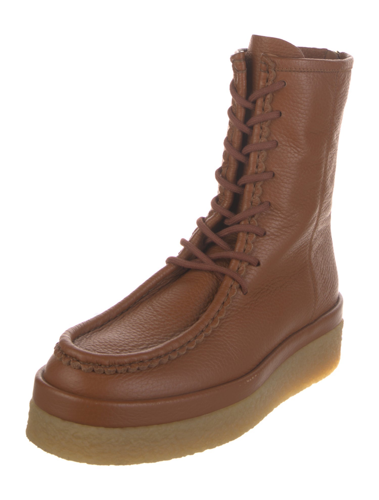 Chloé Leather Lace-Up Boots