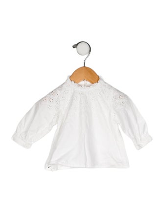 Chloé Infant Girls' Eyelet Accent Long Sleeve Top