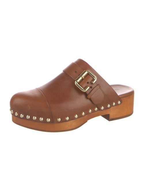 Chloé Leather Studded Accents Mules