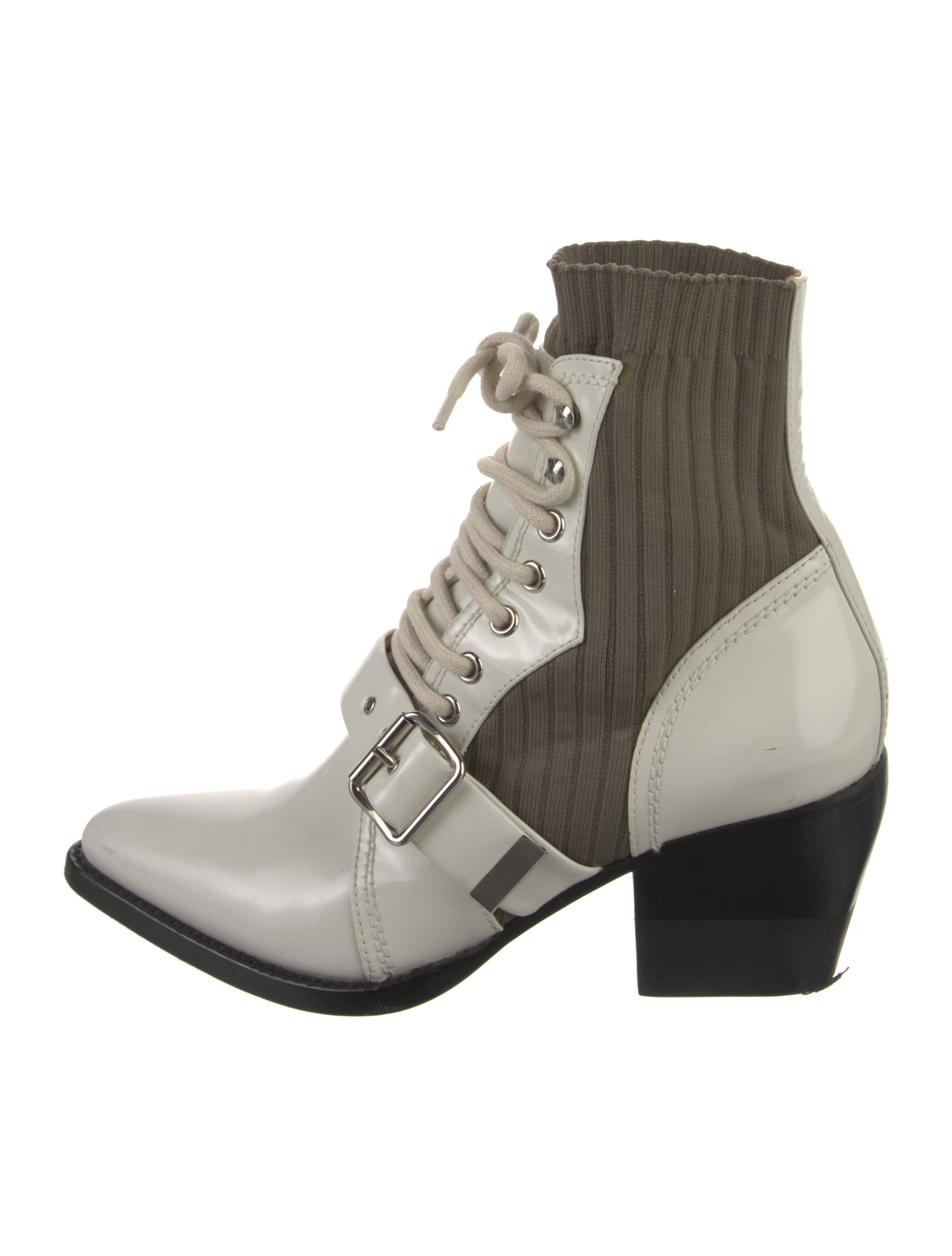 Chloé Leather Lace-Up Boots