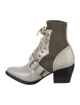 Chloé Leather Lace-Up Boots
