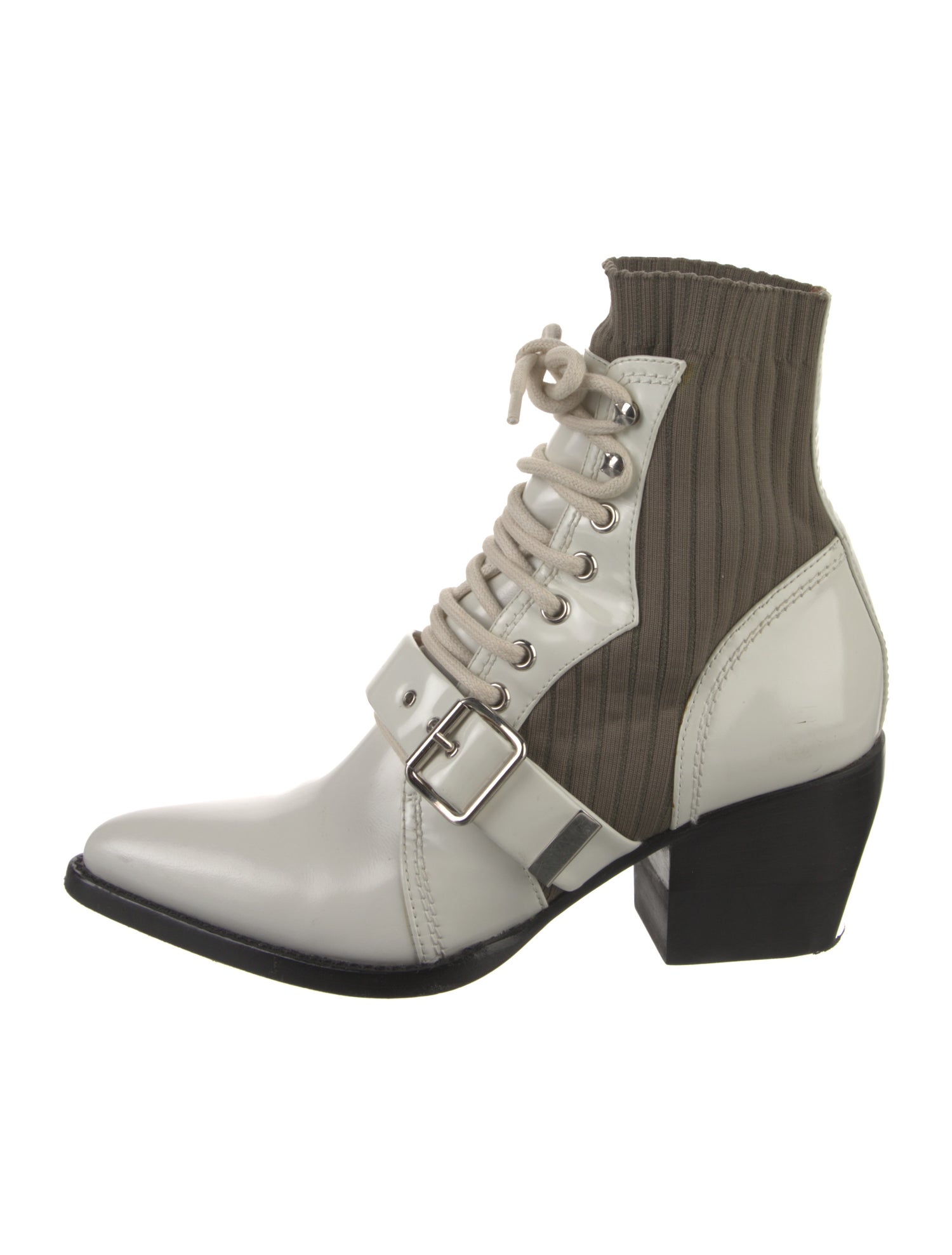 Chloé Leather Lace-Up Boots