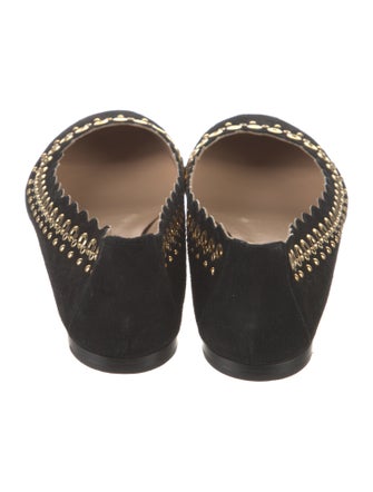 Chloé Suede Studded Accents Flats