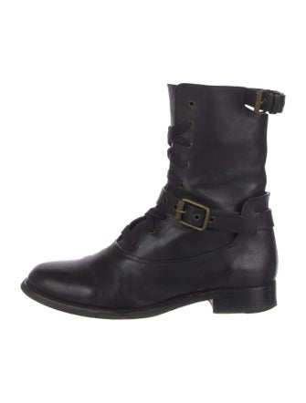 Chloé Leather Combat Boots