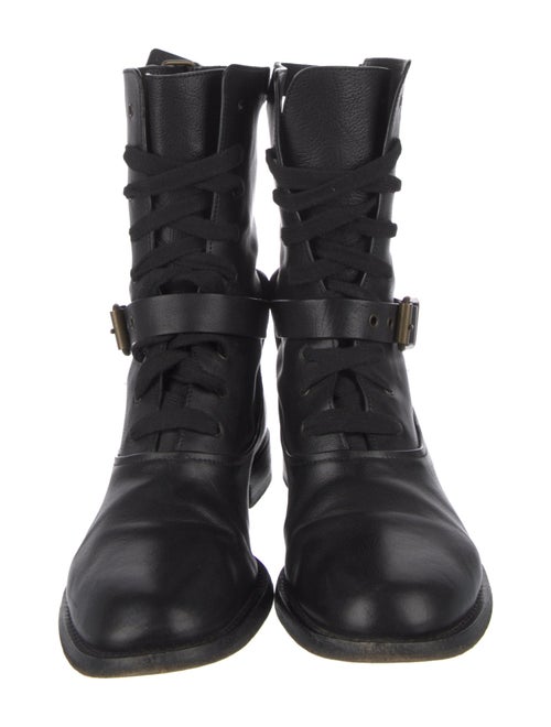 Chloé Leather Combat Boots