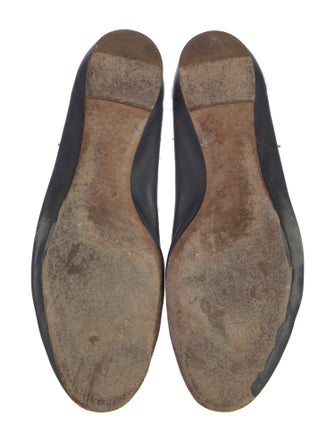 Chloé Leather Scalloped Accent Ballet Flats