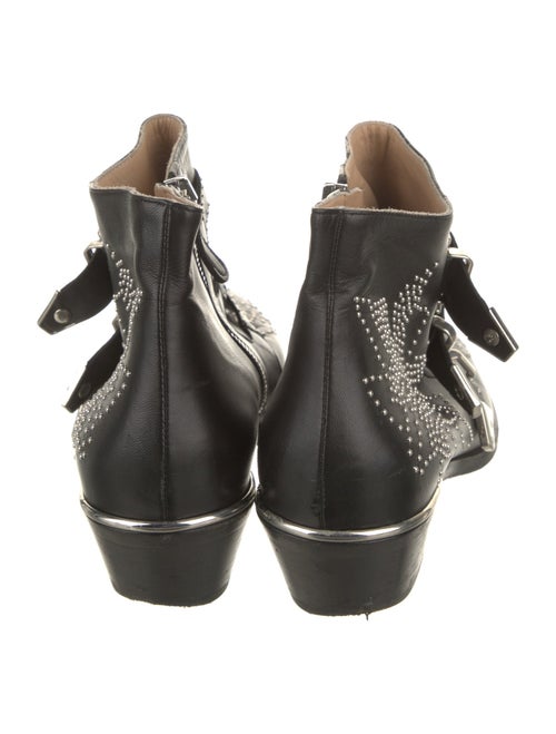 Chloé Leather Studded Accents Western Boots