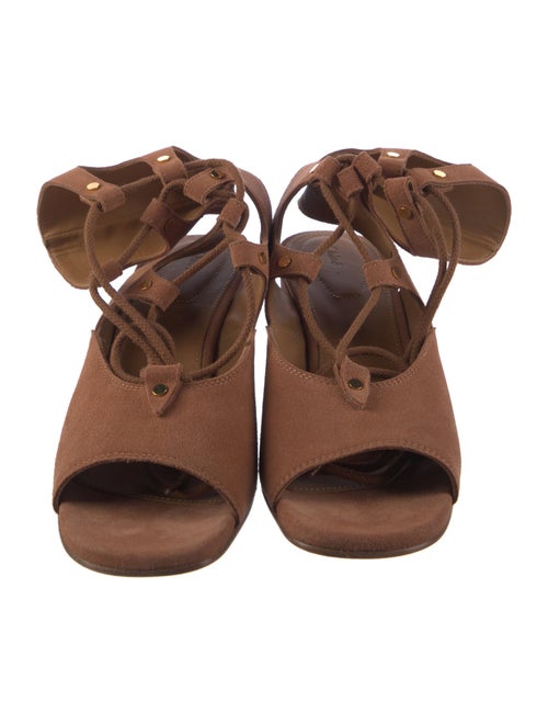 Chloé Suede Studded Accents Gladiator Sandals