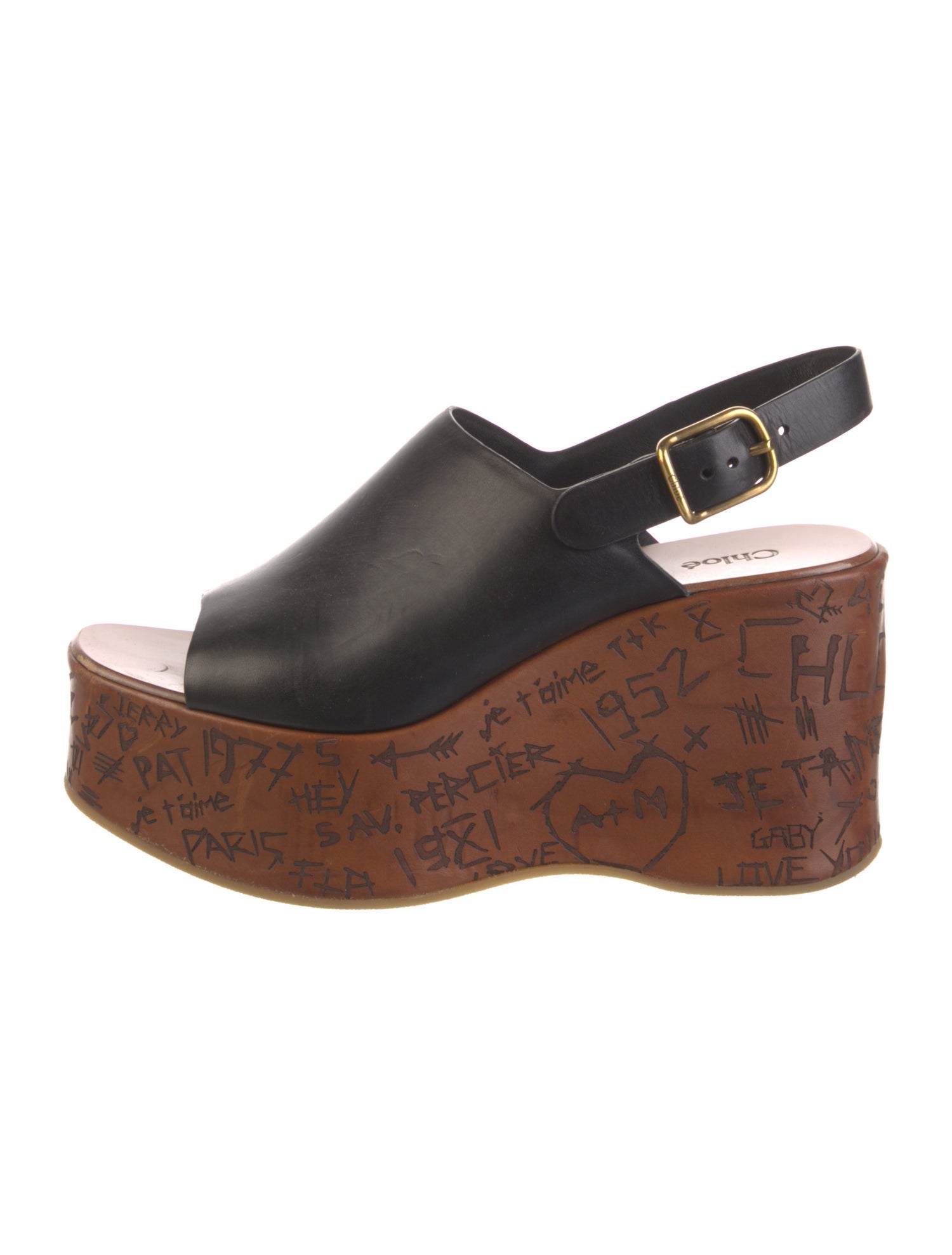 Chloé Leather Slingback Sandals