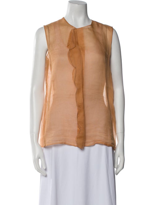 Chloé Silk Crew Neck Blouse