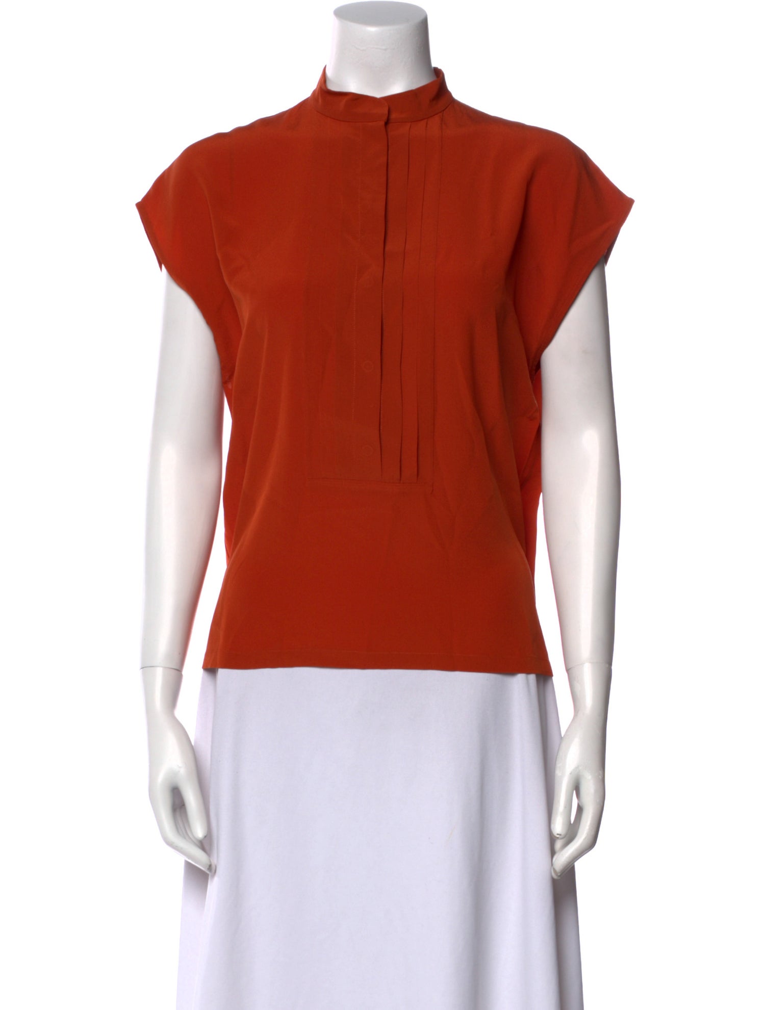 Chloé Silk Mock Neck Top