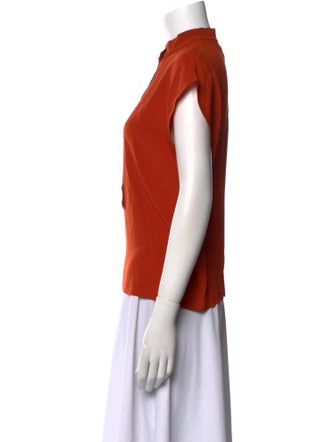 Chloé Silk Mock Neck Top