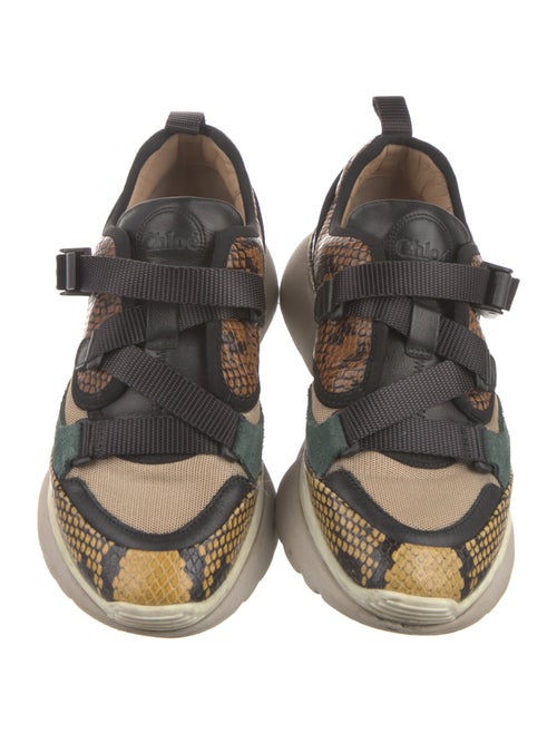 Chloé Leather Animal Print Sneakers