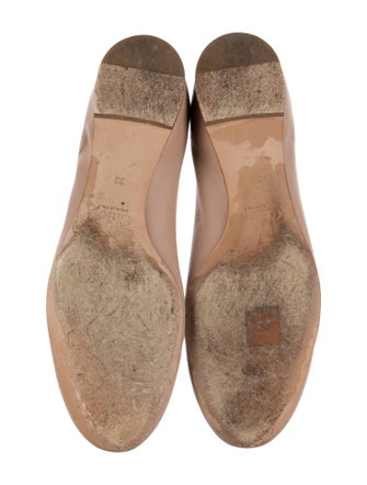 Chloé Leather Scalloped Accent Ballet Flats