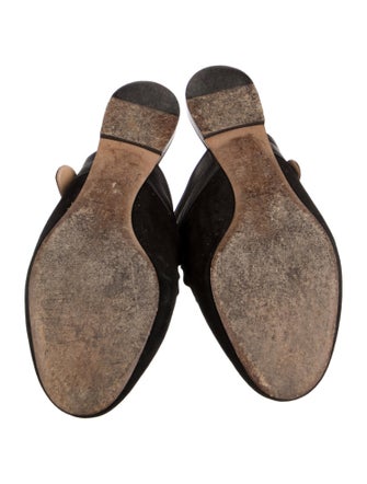 Chloé Suede Scalloped Accent Mules